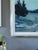 Blue Mid-Century Modern 'The Long Turn Home' Vintage Swedish Expressive Landscape Oil Painting, Framed For Sale - Image 8 of 16