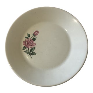 Vintage Decorative Plate or Catchall With Rose For Sale