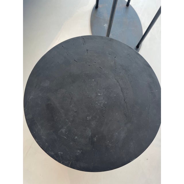 Late 20th Century Black & White Tribal Stool/Table For Sale - Image 4 of 5