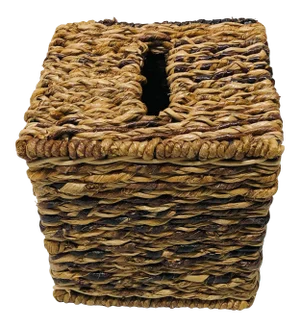 Vintage Seagrass Tissue Box Cover