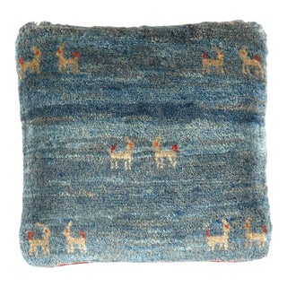 Pasargad DC Fine Hand Knotted Persian Gabbeh Pillow For Sale