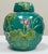 Early 20th Century Antique Majolica Style Flora and Fauna Lidded Ginger Jar For Sale - Image 5 of 10