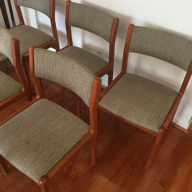 Skovby Danish Modern Teak & Upholstered Dining Chairs Set of 6 Chairish