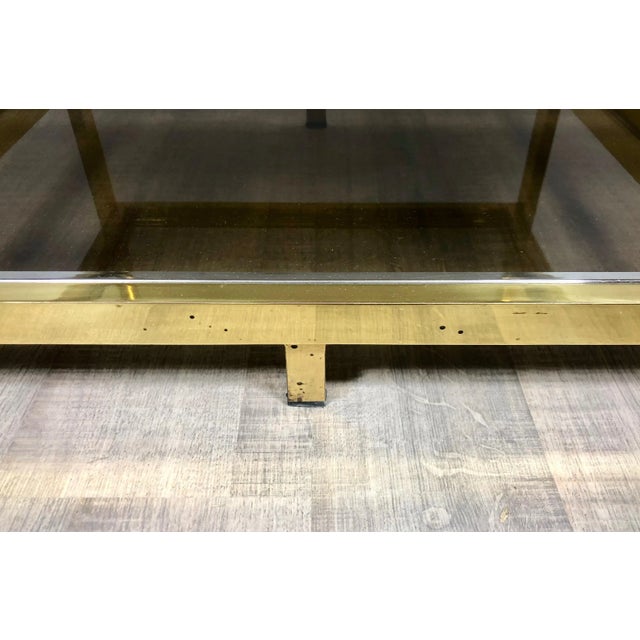 Brass, Glass & Chrome Console Sideboard by Serantoni & Arcangeli, 1970s, Italy For Sale - Image 16 of 17