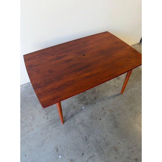 Danish Teak Extendable Dining Table Mid Century Modern Draw Leaf 1960s Denmark For Sale In Los Angeles - Image 6 of 10