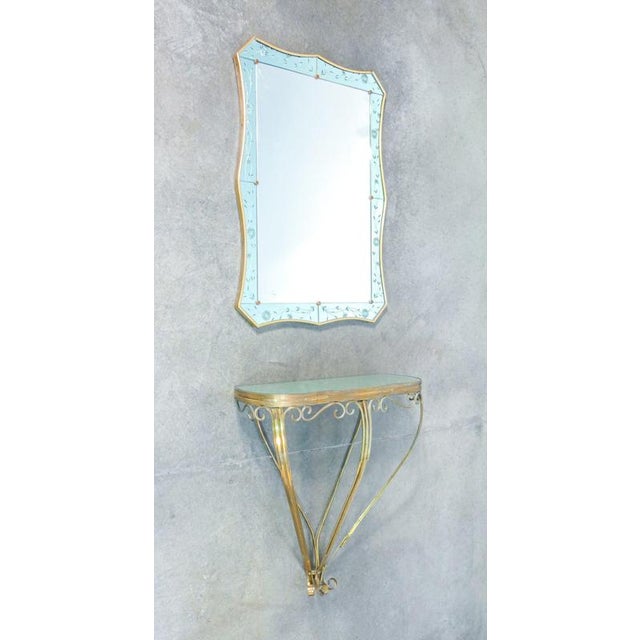 Console Table with Mirror from Cristal Art, 1950s, Set of 2 For Sale - Image 12 of 18