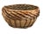 Vintage Oval Hand Woven Bamboo & Rope Storage Basket For Sale - Image 6 of 6