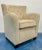 Wood Modern Beige Microfiber and Leather Tufted Club Chair For Sale - Image 7 of 7