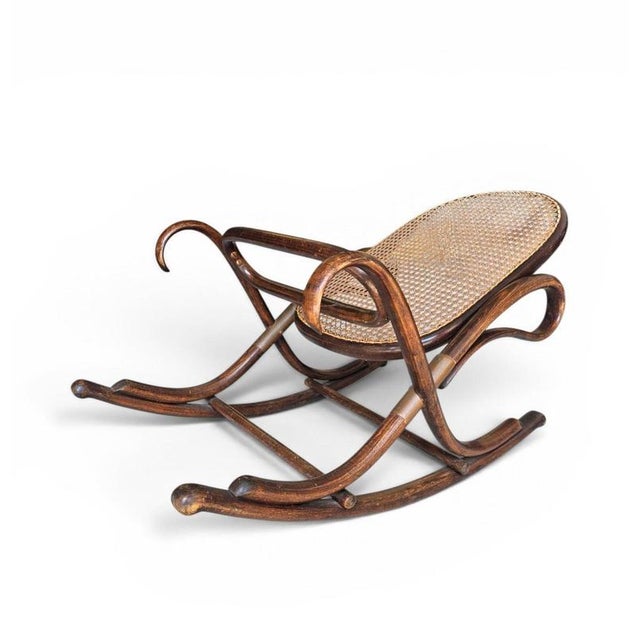Bentwood and Cane Model 7001 Ottoman by Michael Thonet, 1930s For Sale - Image 14 of 14