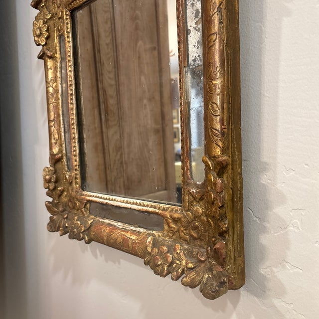 Glass 17th Century Italian Crown Mirror For Sale - Image 7 of 11
