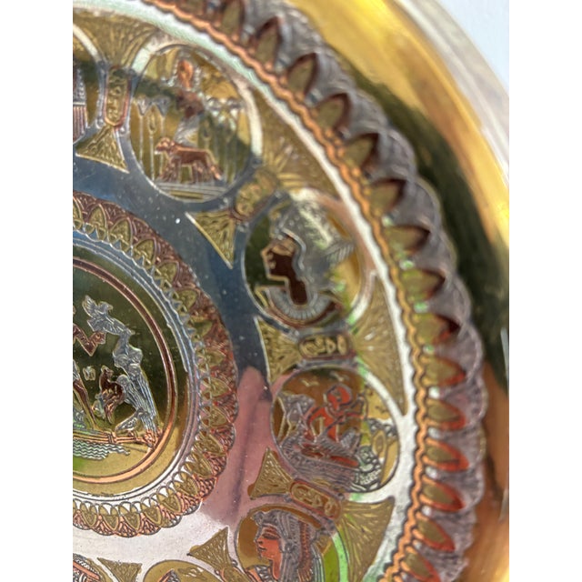 Vintage Egyptian Revival Mixed Metal Plate For Sale In Oklahoma City - Image 6 of 11