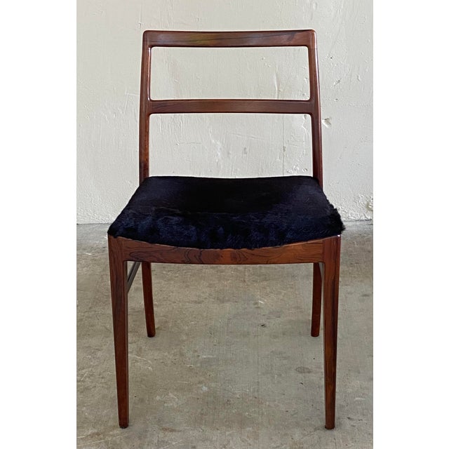 Mid-Century Modern Vintage Danish Modern Rosewood Dining Chairs Attributed Arne Vodder — Set of Six For Sale - Image 3 of 10