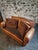 Metal Vintage Leather Moustache Sofa, France, 1940s-1950s For Sale - Image 7 of 17