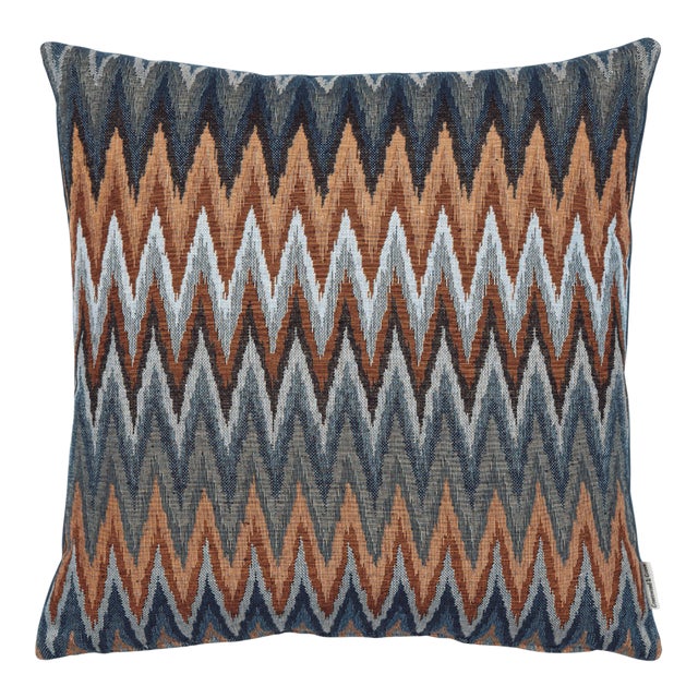 Zigzag Winter Woven Cushion With Feather Filler - 42x42cm (17"x17") For Sale