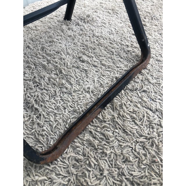 Mid-Century Modern Vintage Steel & Vinyl Folding Chairs - a Pair For Sale - Image 3 of 11