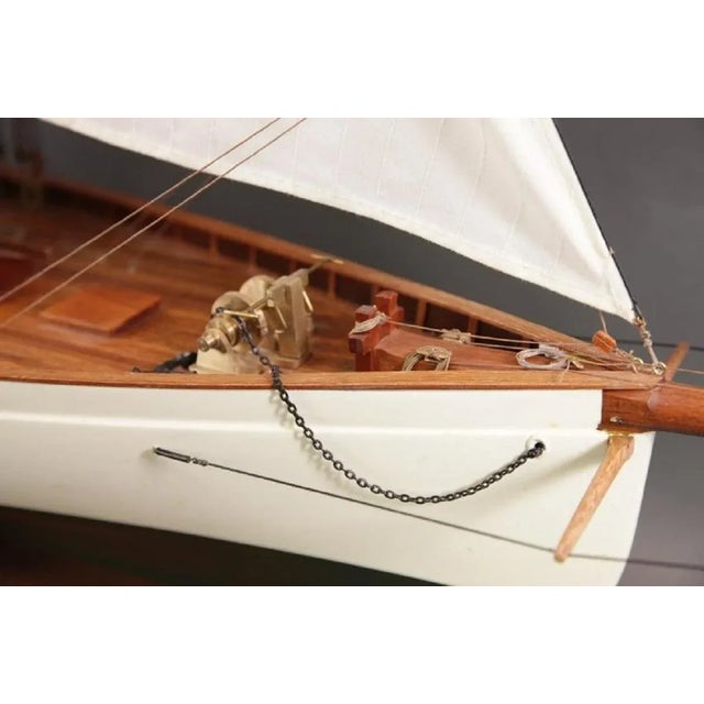 Wood Six Foot Model of Cup Yacht Puritan For Sale - Image 7 of 7