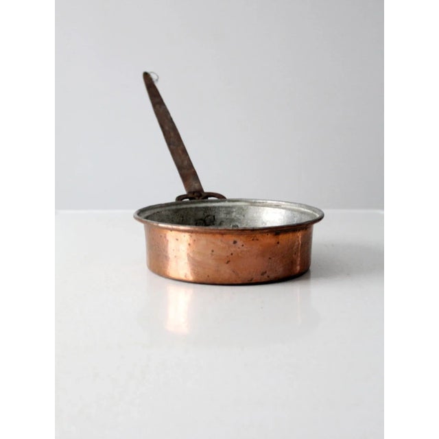 Antique Copper Saute Pans Pair For Sale - Image 11 of 13