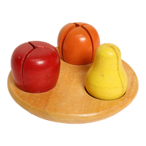 Vintage Creative Playthings Wooden Fruit Puzzle / Instructional Toy