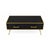Metal Black Glass and Brass Coffee Table, 1980s For Sale - Image 7 of 7