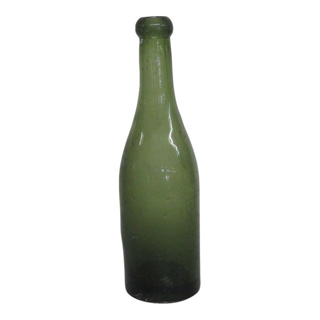 Olive Green Glass Bottle For Sale