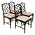 Faux Bamboo Dining Chairs in Black Lacquer, Set of 4 For Sale
