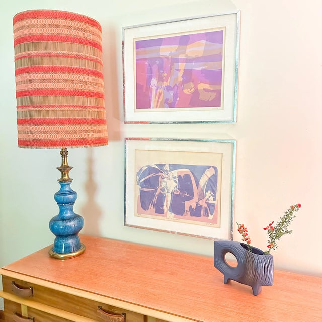 Signed ‘Sebastian’ not dated but showing age oxidation to paper and likely 1970s. Identically framed and identical size....