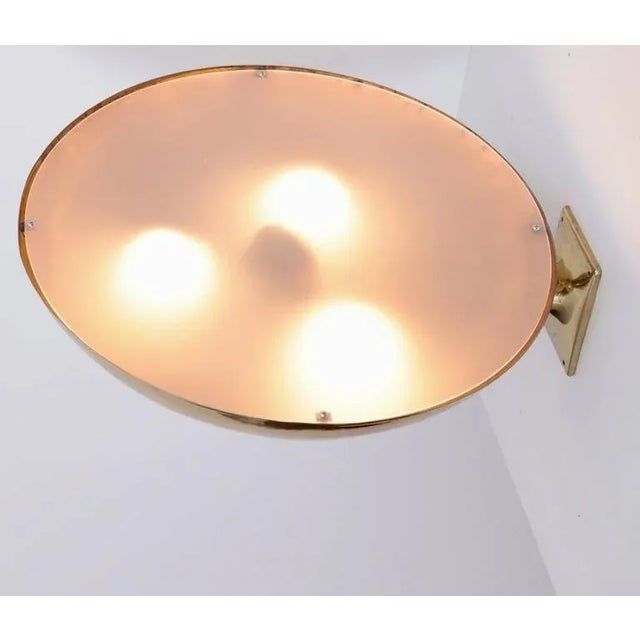 Gold Brass Wall Lamp from a German Theatre, 1930s For Sale - Image 8 of 9
