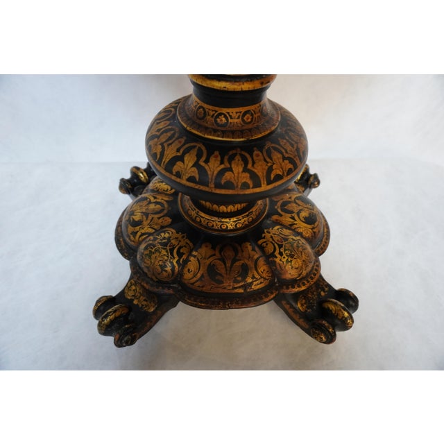 19th Century Victorian Papier Mache Tilt Top Table For Sale - Image 11 of 18