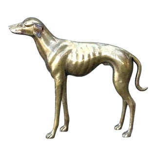 Vintage Monumental Brass Greyhound For Sale