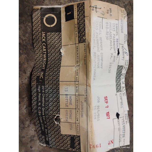 Vintage Green Jack Cartwright Truffled Back Swiveling Club Chairs For Sale In Philadelphia - Image 6 of 6