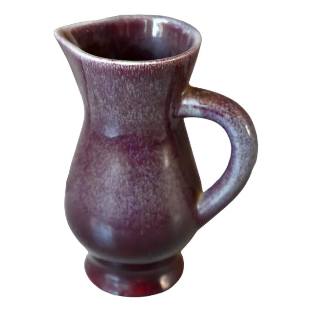 Vintage Water Jug in Aubergine Ceramic from Saint Clément, 1960s For Sale