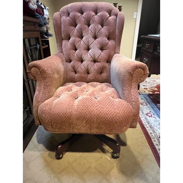 Textile Early 21st Century Tufted Office Chair by Hancock & Moore For Sale - Image 7 of 12