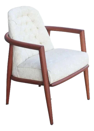 Mid-Century Sculpted Teak Occasional Chair by t.h. Robsjohn-Gibbings Widdicomb