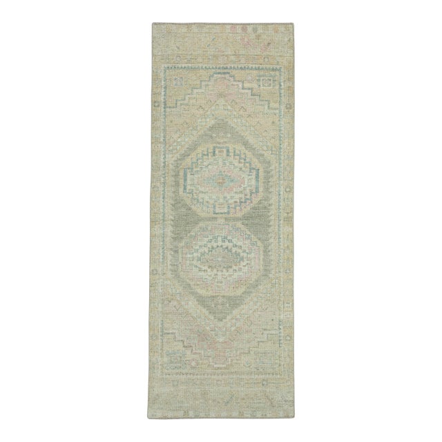 Turkish Oushak Rug 2'10"x 7'9" #19462 For Sale