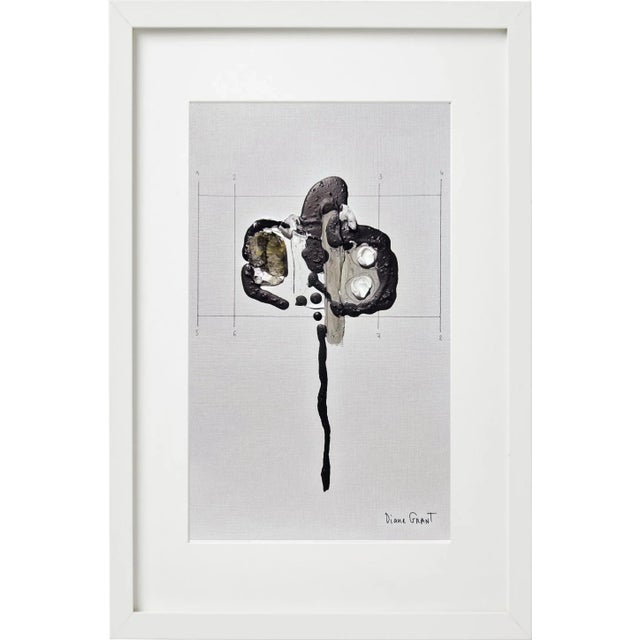 Paper Set of 6 - One-of-a-Kind Organic Modern Framed Botanic Floral Oil Paintings by Diane Grant - Secession Style / Herbarium / Floral / Earth Tones For Sale - Image 7 of 8