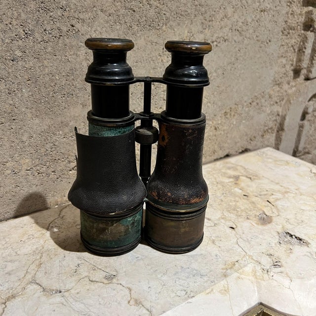 Antique Colmont French Ft Binoculars Leather Paris For Sale In San Diego - Image 6 of 8