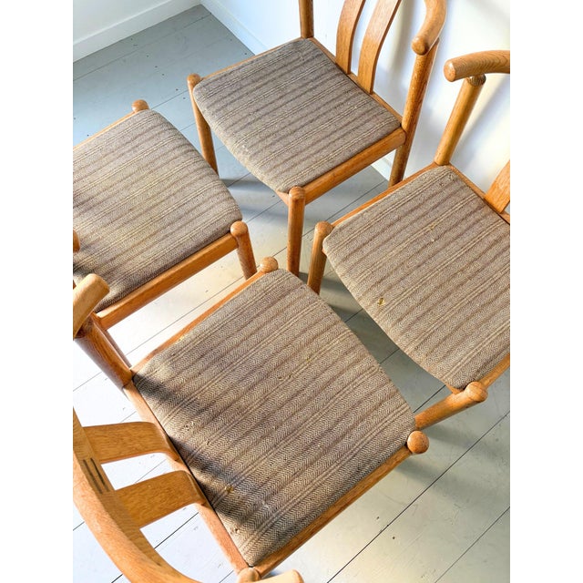 Vintage Danish Directional Dining Chairs by Hans Jorgen Frydendal, 1970s, Set of 4 For Sale - Image 10 of 13
