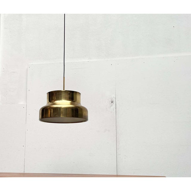 Black Mid-Century Modern Brass Bumling Pendant Lamp by Anders Pehrson for Ateljé Lyktan, 1960s For Sale - Image 8 of 18