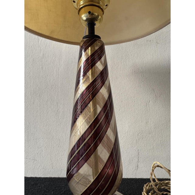 Murano Glass Spiral Table Lamp by Ercole Barovier for Barovier & Toso, Italy, 1950s For Sale - Image 6 of 9