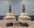 Mid-Century Modern Mid 20th Century Danish Modern Iridescent Gold Trimmed Lamps For Sale - Image 3 of 10