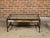 Brown Contemporary Coffee Table Made with Antique Door Fragment on Custom Iron Base For Sale - Image 8 of 11