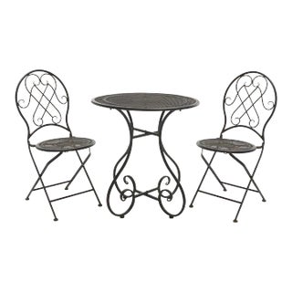 Adriel 3 Piece Bistro Set - Black Rust For Sale