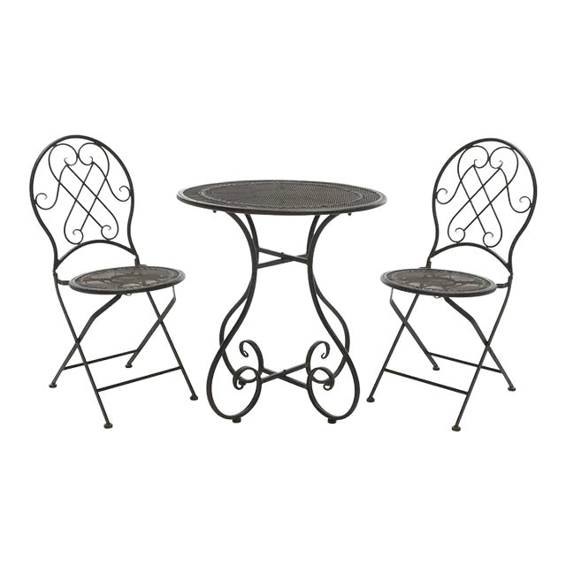 Adriel 3 Piece Bistro Set - Black Rust For Sale