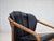 Danish Armchair in Rattan and Black Leatherette, 1970s For Sale - Image 4 of 18