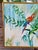 A truly monumental vintage tropical oil on canvas depicting two brilliantly colored macaws nestled among lush botanical...