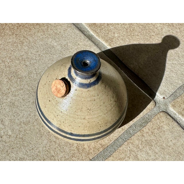 Studio Ceramic Oil Lamp from Bjergard, Denmark, 1970s For Sale - Image 9 of 11