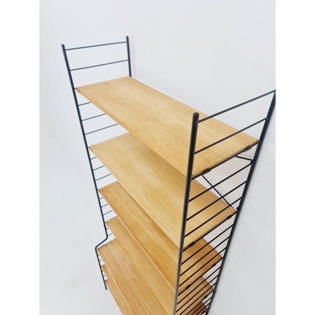 Vintage Freestanding String Bookshelf in Ash from WHB Germany, 1950s For Sale - Image 4 of 11