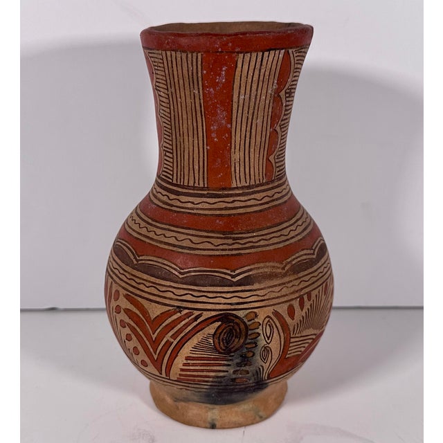 Ceramic Mexican Folk Art Guerrero Nahua Figural Vase For Sale - Image 7 of 18