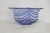 Mid Century Modern Murano Art Glass Serving Bowl With Cobalt Blue Striping 4860b For Sale In Miami - Image 6 of 12