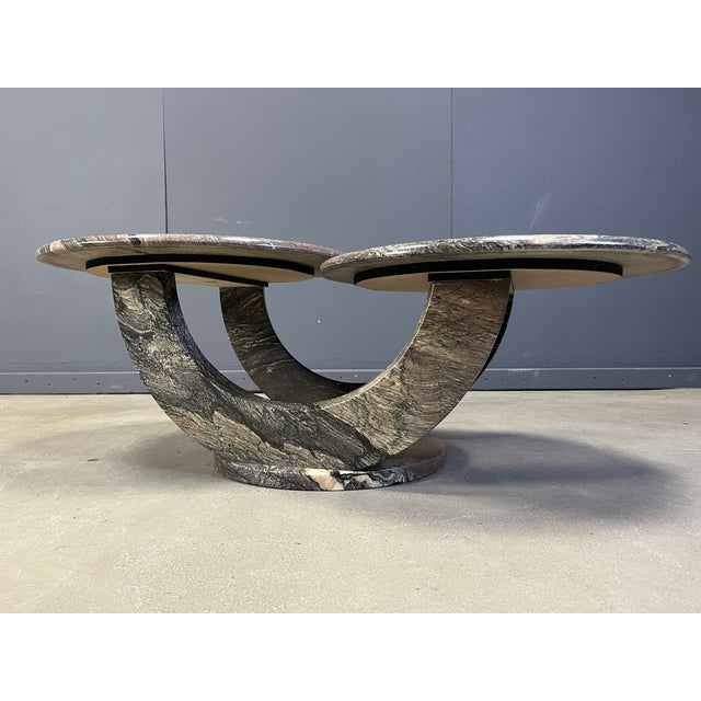 Vintage Two-Tier Marble Coffee Table, 1970s For Sale - Image 6 of 12
